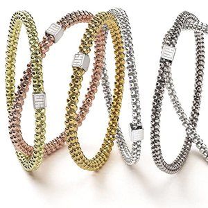 Mignon Faget Halo Bangle Bracelet - RARE DISCONTINUED Green Gold Plated